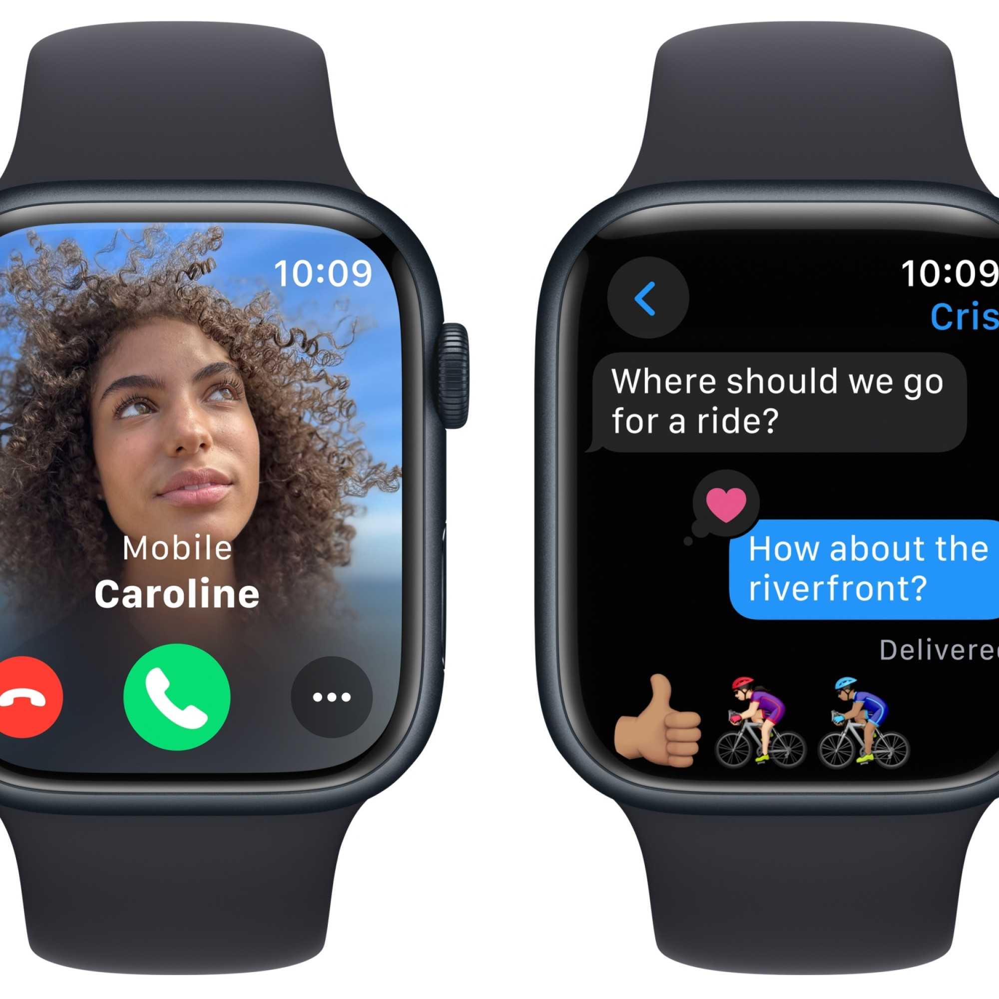 Apple Watch Series 9 GPS 41mm Midnight Aluminum Case w. Midnight Sport Band - M/L (MR8X3)